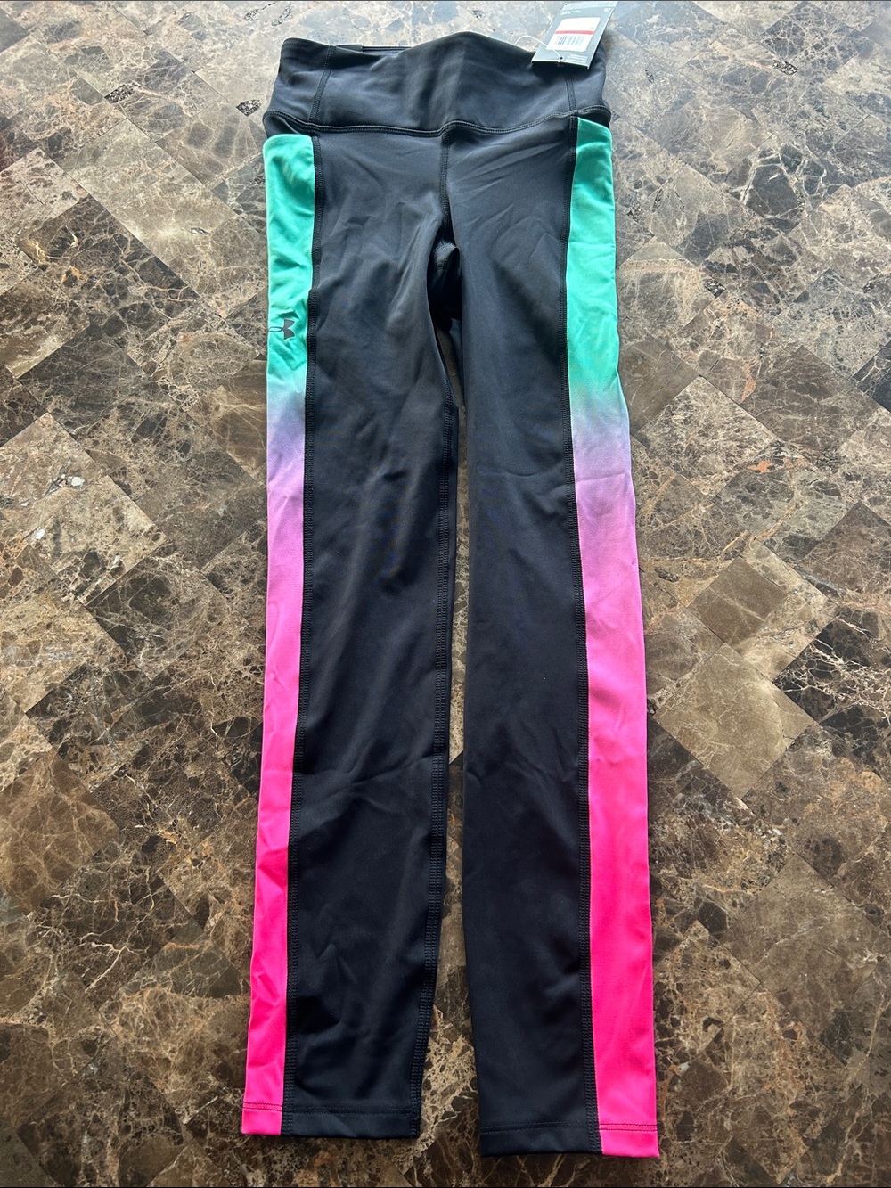 NWT 🆕 Under Armour High Rise Compression Black Running Ankle Leggings size XS